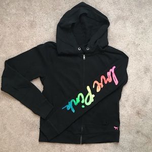 PINK hoodie L zip up